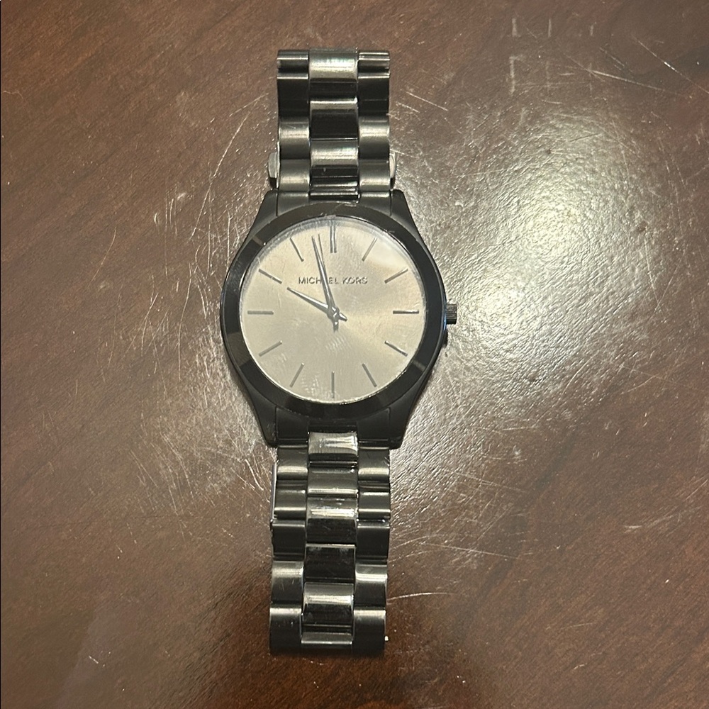 Michael Kors Black and Silver Watch